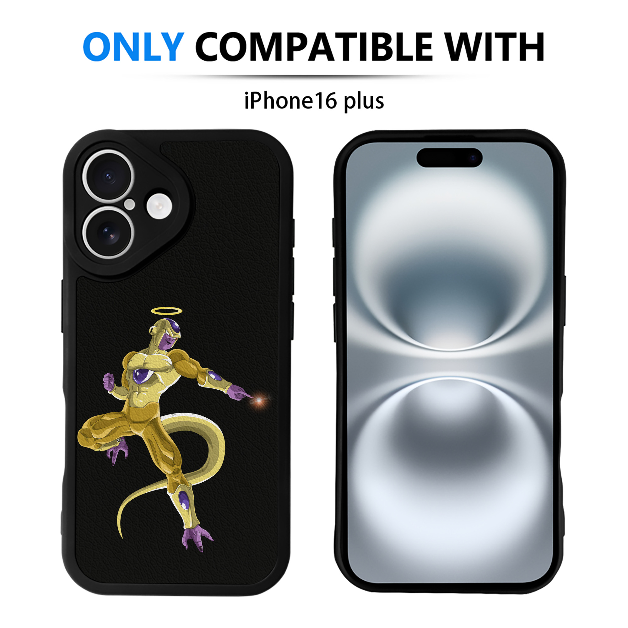 （画像用） ドラゴンボール フリーザ DRAGON BALL Frieza 【iPhone 16シリーズ対応】シリコンスマホケース（レザー調） 材質：シリコン